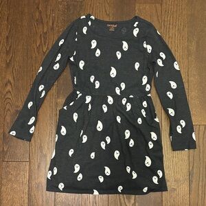 Cat & Jack Black Ghost Print Kids Dress